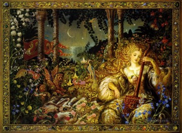 Fantasía popular Painting - con marco pintado Basilisco Fantasía
